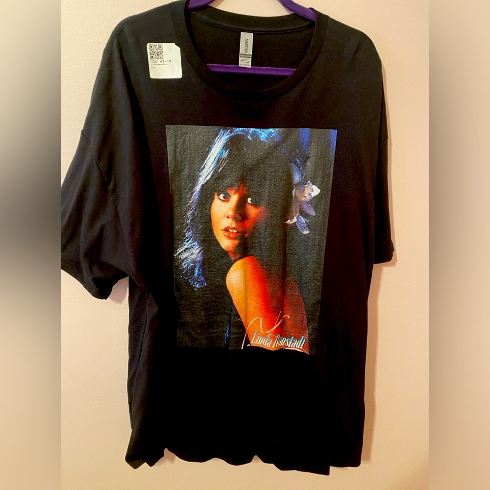 Black Graphic Short Sleeve Tee with Portrait Print